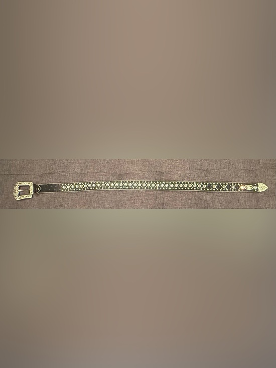 Studded Black Leather Women\'s Belt with Decorative Buckle main image 6
